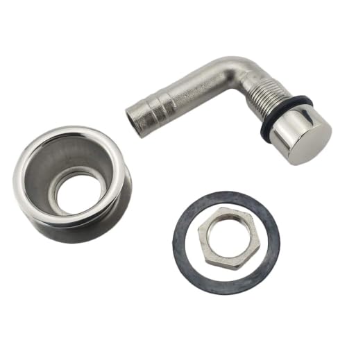 NRC&XRC 5/8"O.D. Universal 90° Stainless Steel Marine Boat Flush Mount Fuel Gas Tank Vent with Mounting Gasket Hardware Fitting for Marine Boat Yacht - Image 4