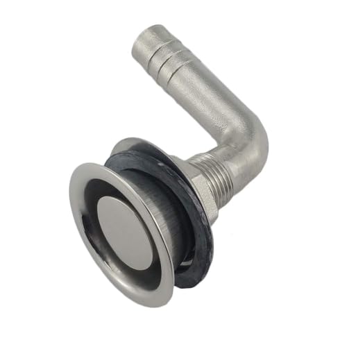 NRC&XRC 5/8"O.D. Universal 90° Stainless Steel Marine Boat Flush Mount Fuel Gas Tank Vent with Mounting Gasket Hardware Fitting for Marine Boat Yacht - Image 2