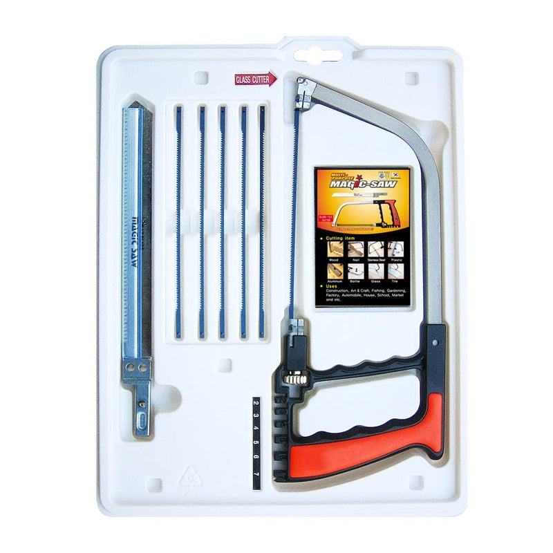 MAGIC-SAW Magic Saw Universal Hand Saw Kit Toolbox of Multi Blades Set Works As Hacksaw Coping Bow Jab Rip Pruning Chain Handsaws A Cutter Suitable to Cut Wood PVC Pipes Glass - Image 1