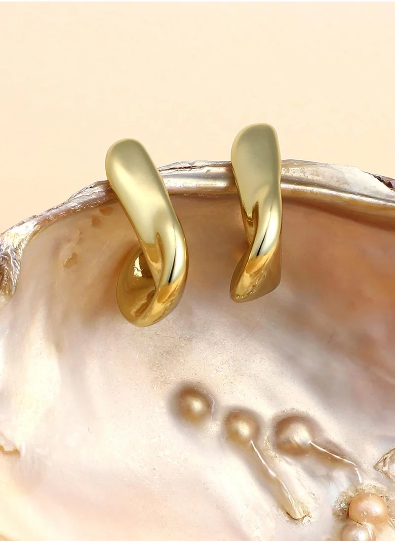 SOHI Contemporary Half Hoop Earrings