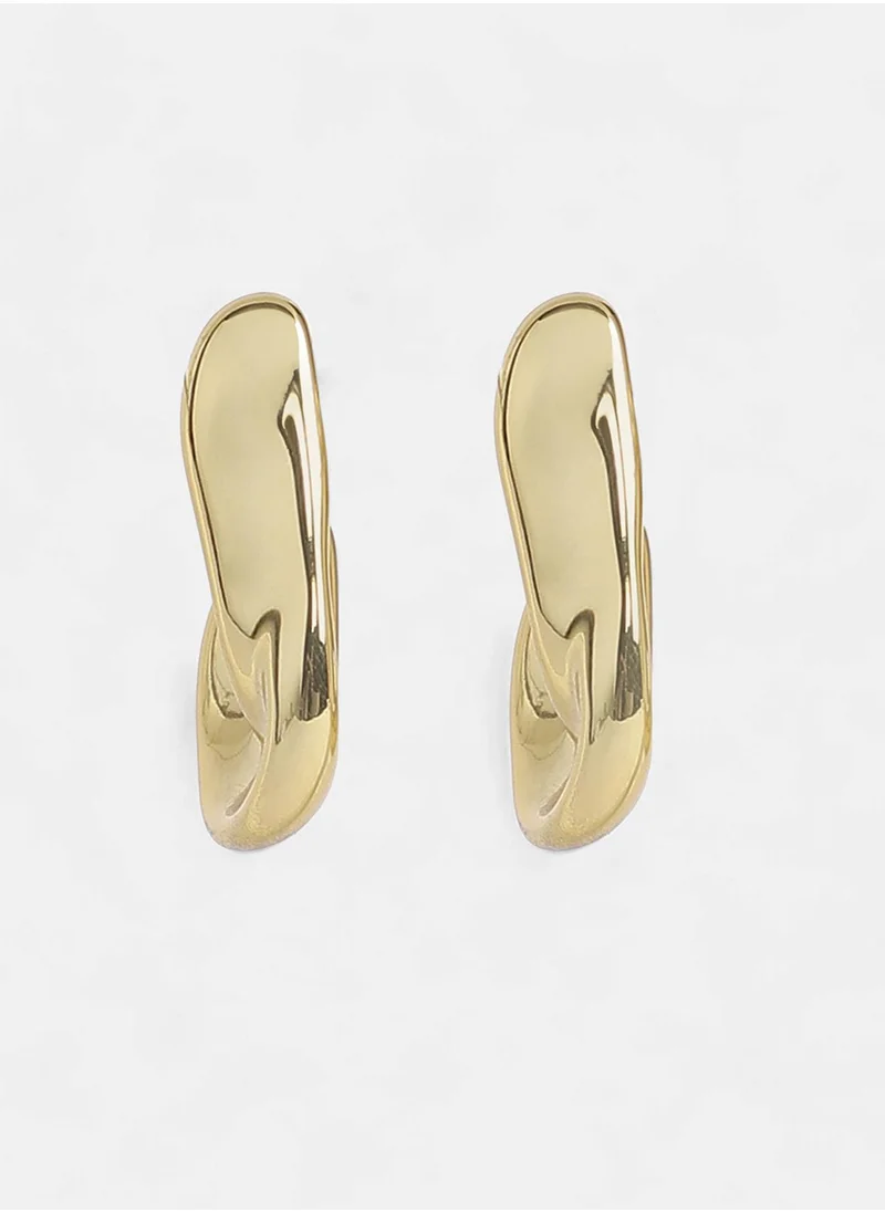 SOHI Contemporary Half Hoop Earrings