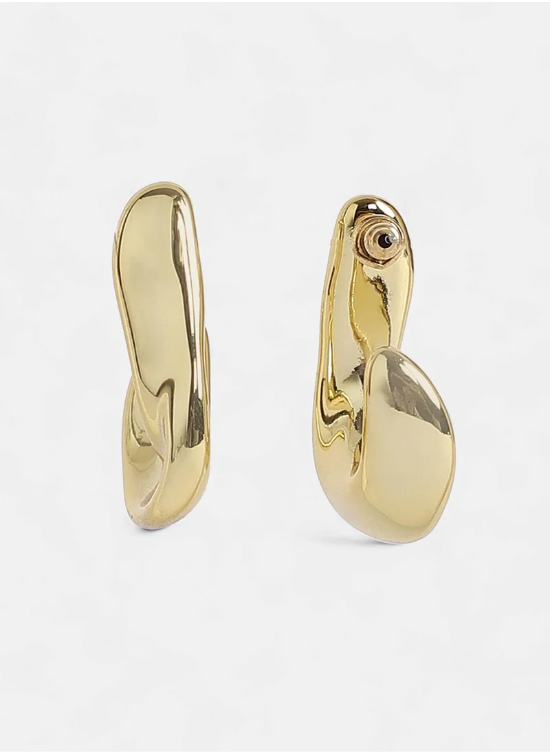 SOHI Contemporary Half Hoop Earrings