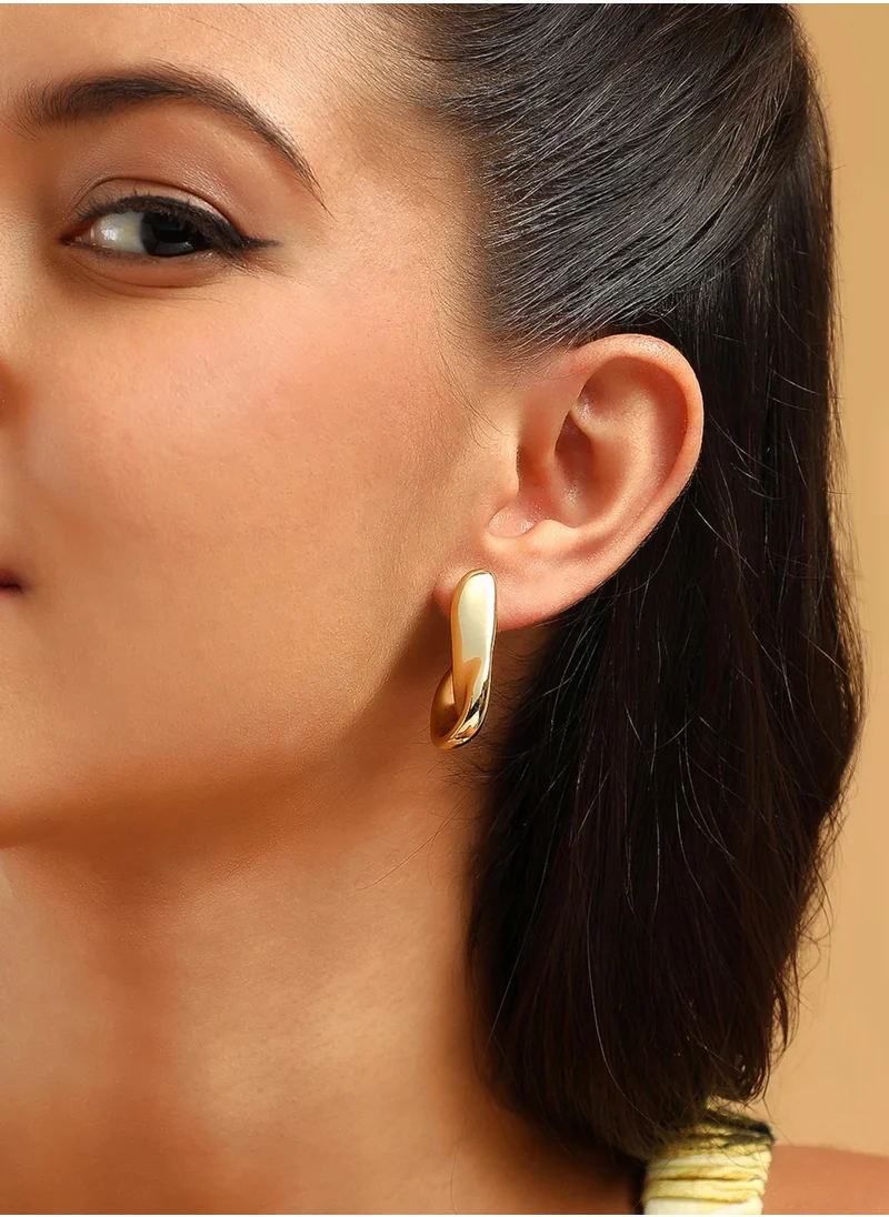 SOHI Contemporary Half Hoop Earrings