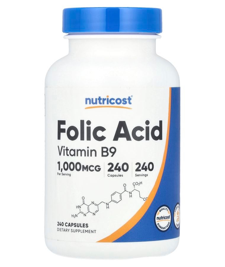 Folic Acid 1000 mcg 240 Capsules