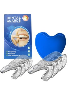 Mouth Guard for Grinding Teeth and Clenching Anti Grinding Teeth Custom Moldable Dental Guard,Dental Night Guards,Stops Bruxism, Eliminates Teeth Clenching 2 Sizes, Pack of 8 with Travel Hygien
