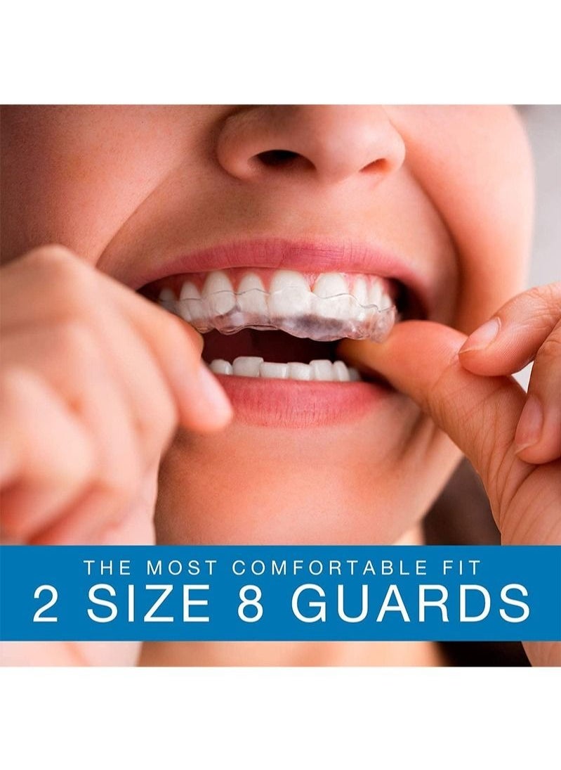 HaLunhi - Mouth Guard for Grinding Teeth and Clenching Anti Grinding Teeth Custom Moldable Dental Guard,Dental Night Guards,Stops Bruxism, Eliminates Teeth Clenching 2 Sizes, Pack of 8 with Travel Hygien - Image 1