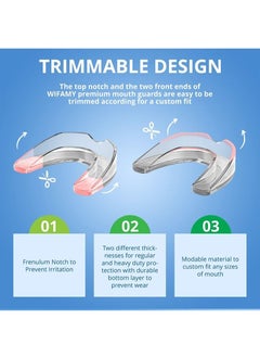 HaLunhi Mouth Guard for Grinding Teeth and Clenching Anti Grinding Teeth Custom Moldable Dental Guard,Dental Night Guards,Stops Bruxism, Eliminates Teeth Clenching 2 Sizes, Pack of 8 with Travel Hygien  - Image 4