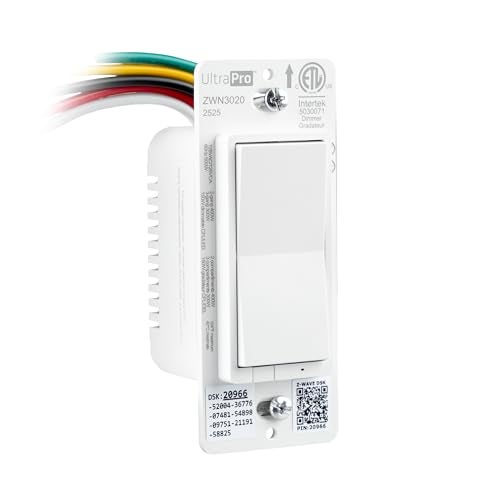 UltraPro Z-Wave Plus Long Range in-Wall Smart Dimmer for Smart Home Automation, 4 Pack, Plastic Yoke, Flying Leads, Single-Pole/3-Way, Hub Required, 76607 - Image 2
