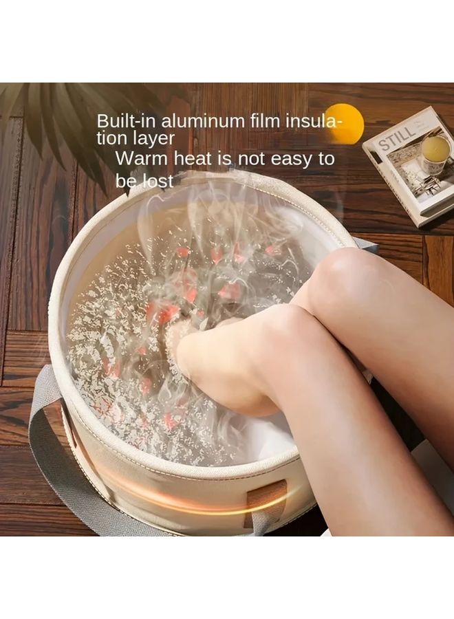Portable Folding Foot Spa Tub Cordless Heat Retention PVC Design 1pc - Image 2