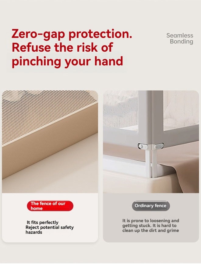 Beauenty Bed Rail Guard Barrier for Baby Portable Safety Adjustable Height Falling Protector Fence Foldable Safeguard Bed Rails Single Side Bed for Newborn Toddler Kids - Image 4