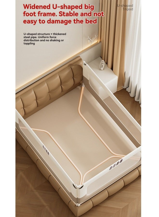 Beauenty Bed Rail Guard Barrier for Baby Portable Safety Adjustable Height Falling Protector Fence Foldable Safeguard Bed Rails Single Side Bed for Newborn Toddler Kids - Image 5