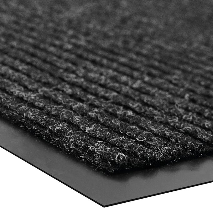 TRAFFIC GUARD DOOR MAT 3X 5 HEAVY DUTY WATERPROOF DOORMAT STAIN AND FADE RESISTANT WELCOME MATS DURABLE RUBBER BACKING LOW PROFILE ENTRYWAY RUG SHOE AND BOOT SCRAPER BLACK