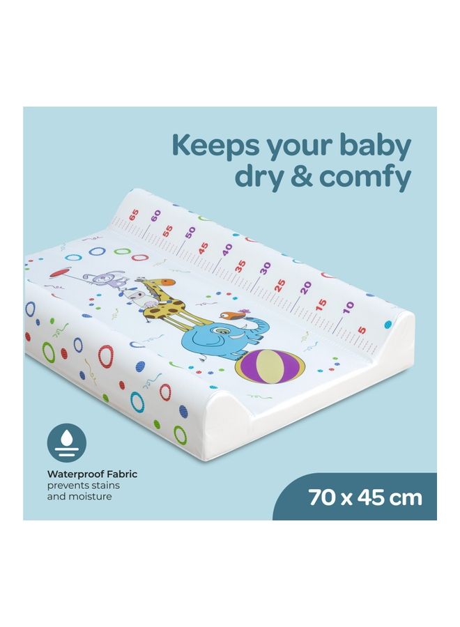 Moon Contoured Foam Waterproof Diaper Changing Pad For Newborn And Infant Fits All Standard Changing Tables Or Dresser Tops - Circus - Image 2