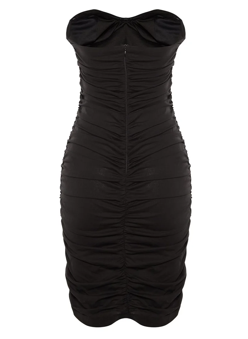 trendyol Bardot Embellished Detail Dress