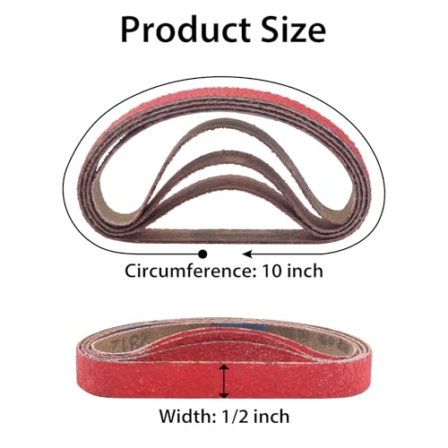 SHUTTLE GENIUS 32 Pack 1/2" x 10" Replacement Knife Sharpener Sanding Belts for Work Sharp WSCMB Combo Knife Sharpener, 80/120/240/400/600/800/1000/2500 Grit Sharpening Belts - Image 3