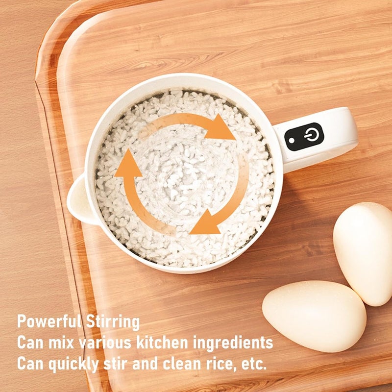 Fdit 1L Capacity Electric Egg Beater, High Efficiency ABS Electric Mixer with Filter Plate Suitable for Baking Cookies Rice Washing Bowl and Sauces - Image 5