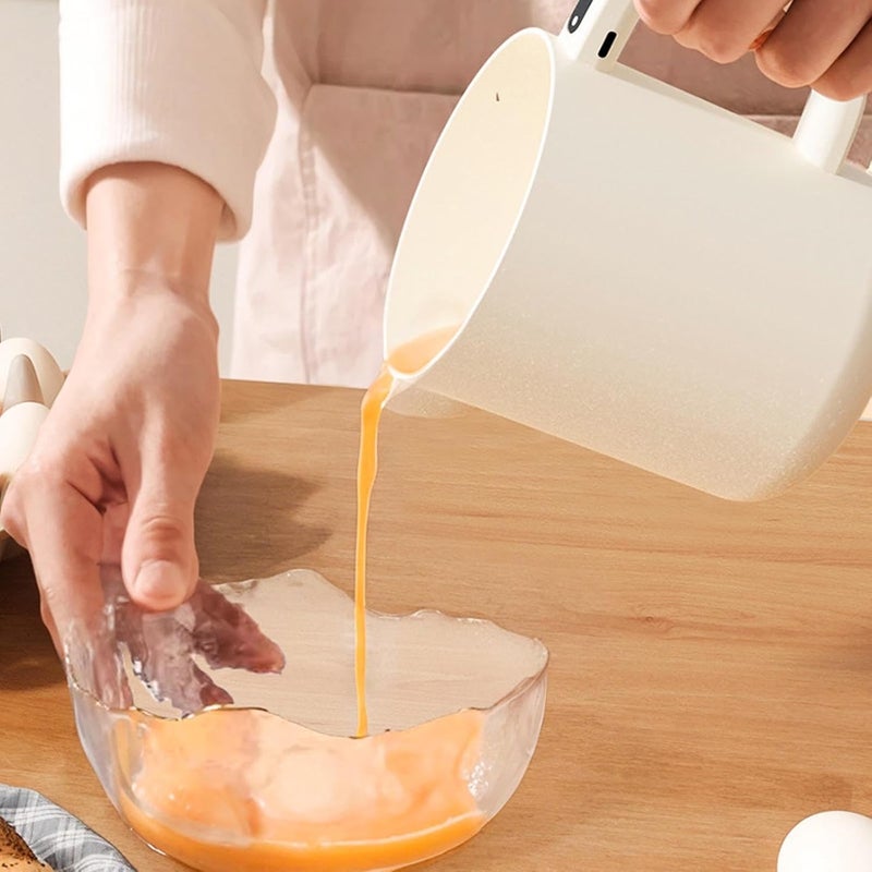 Fdit 1L Capacity Electric Egg Beater, High Efficiency ABS Electric Mixer with Filter Plate Suitable for Baking Cookies Rice Washing Bowl and Sauces - Image 4