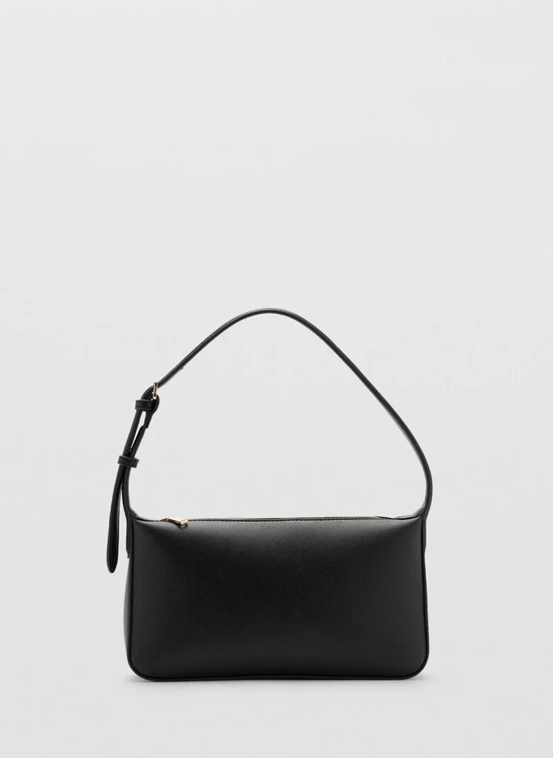 MANGO Faux-leather shoulder bag