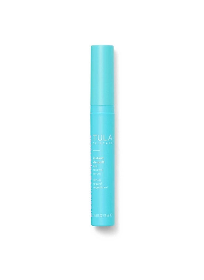 TULA Skin Care Instant De-Puff Eye Renewal Serum - Dark Circles Under Eye Treatment, Reduce Puffiness And Signs Of Wrinkles, 0.5 Fl Oz.  - Image 1