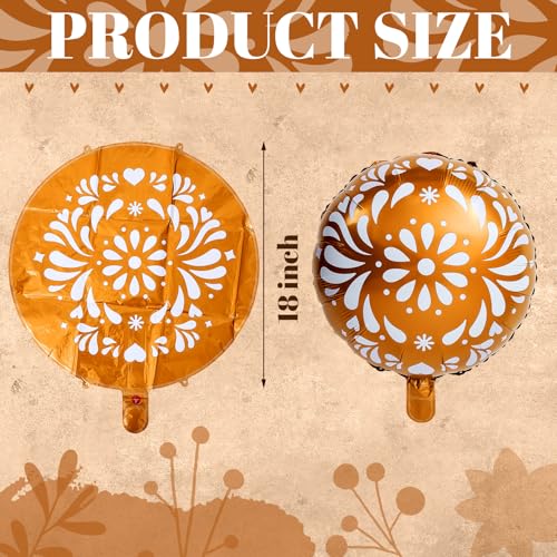 Soaoo 12 Pcs 18 Inches Cielito Lindo Party Balloons Kit Mexican Talavera Themed Balloons Decorations for Wedding Birthday Baby Shower Bridal Engagement Backdrop Photo Booth Supplies - Image 5