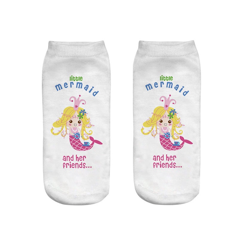Mermaid Yuan Material Socks Digital 3D Printing Socks Sublimation - Image 1