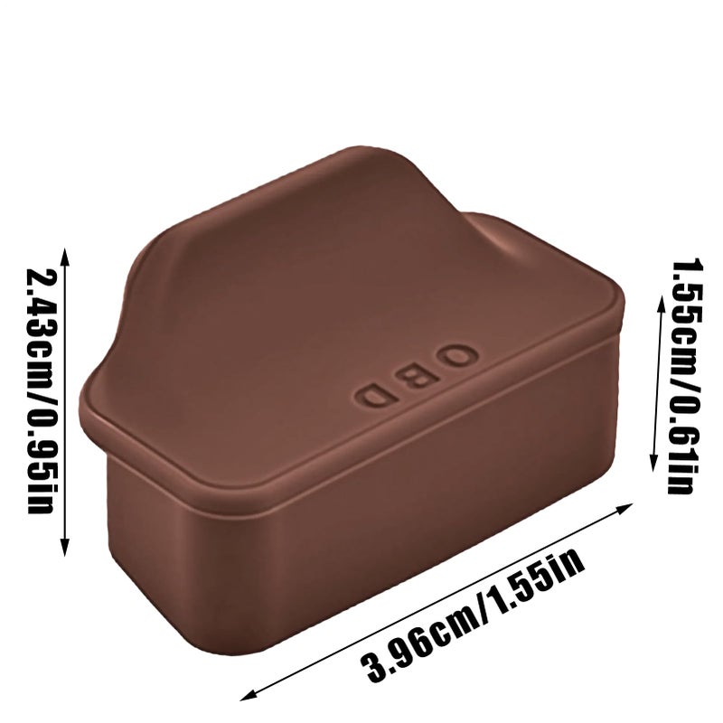 غطاء واقي منفذ OBD بني اللون، غطاء مانع للغبار، غلاف لحماية منفذ OBD للسيارات والشاحنات وسيارات الدفع الرباعي والعربات المتنقلة - Image 3
