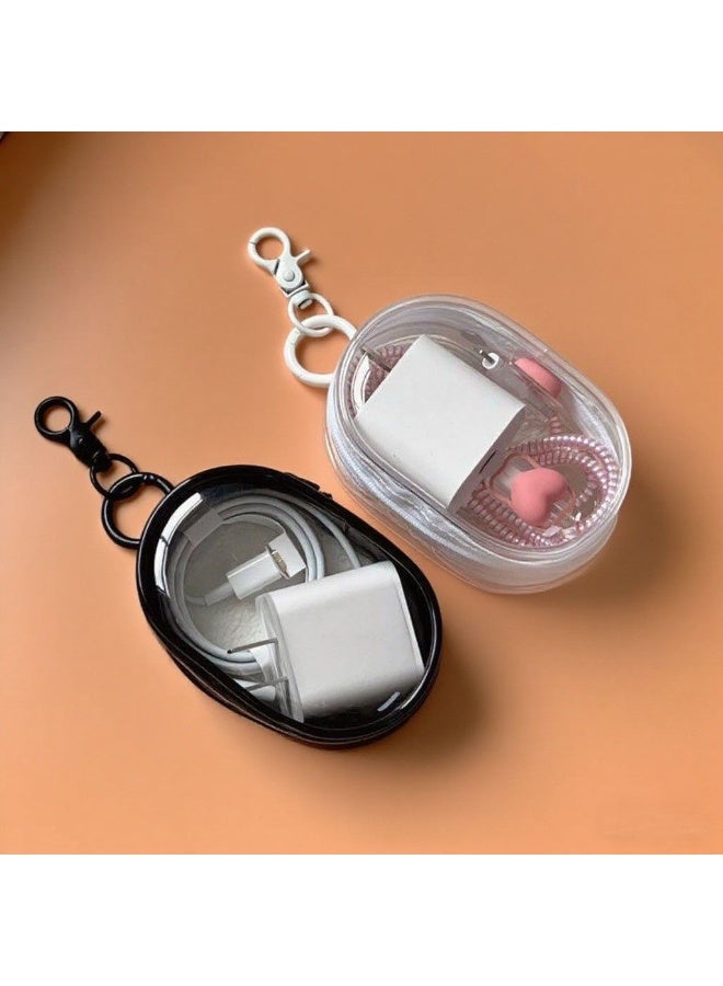 Clear Keychain Storage Pouch – Mini Portable Travel Organizer Bag for Airpods, Charging Cables, Jewelry, and Lipstick - Image 1