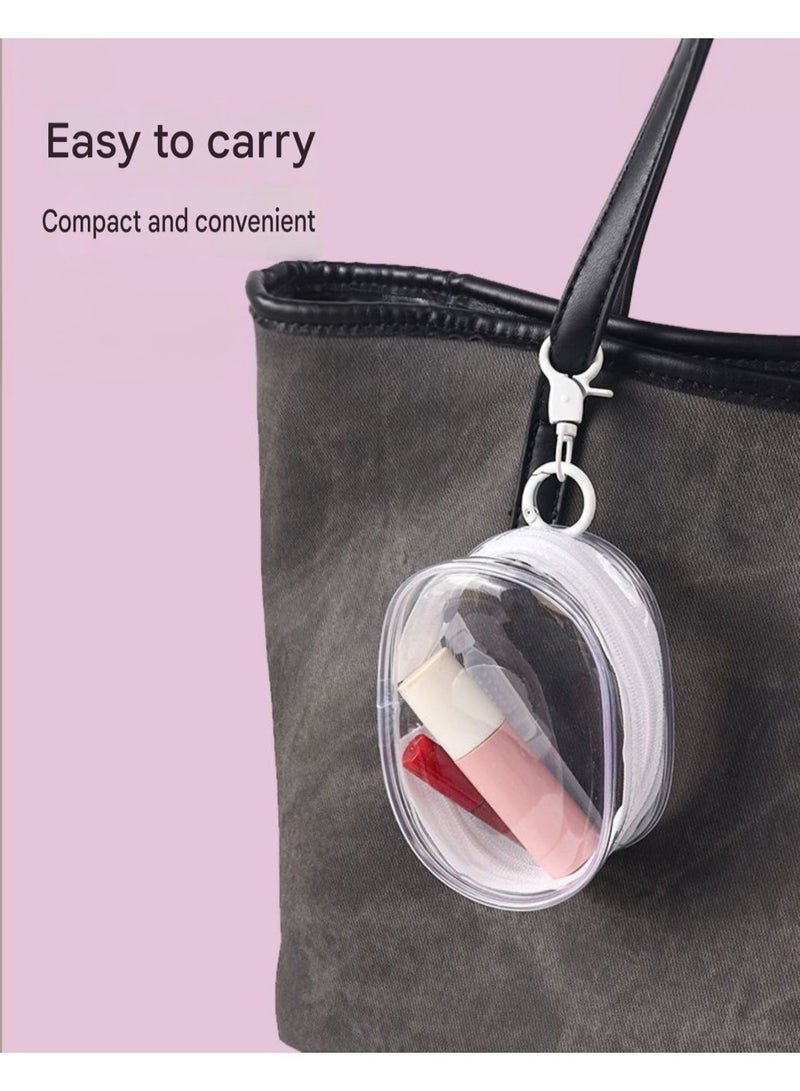Clear Keychain Storage Pouch – Mini Portable Travel Organizer Bag for Airpods, Charging Cables, Jewelry, and Lipstick - Image 2
