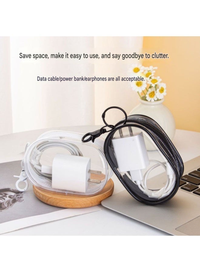 Clear Keychain Storage Pouch – Mini Portable Travel Organizer Bag for Airpods, Charging Cables, Jewelry, and Lipstick - Image 3