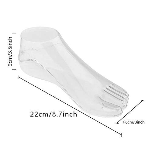 Groupcow Female Plastic Foot Model Tools for Sandals Display (Transparent) - Image 2