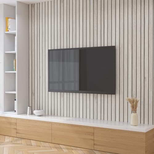 VaryPaper Grey Wood Slat Wallpaper 15.7''x78.7'' Wood Panel Wallpaper Peel and Stick Wood Grain Contact Paper for Cabinets Waterproof Self Adhesive Removable Wood Wall Paper Roll for Bedroom Bathroom - Image 3