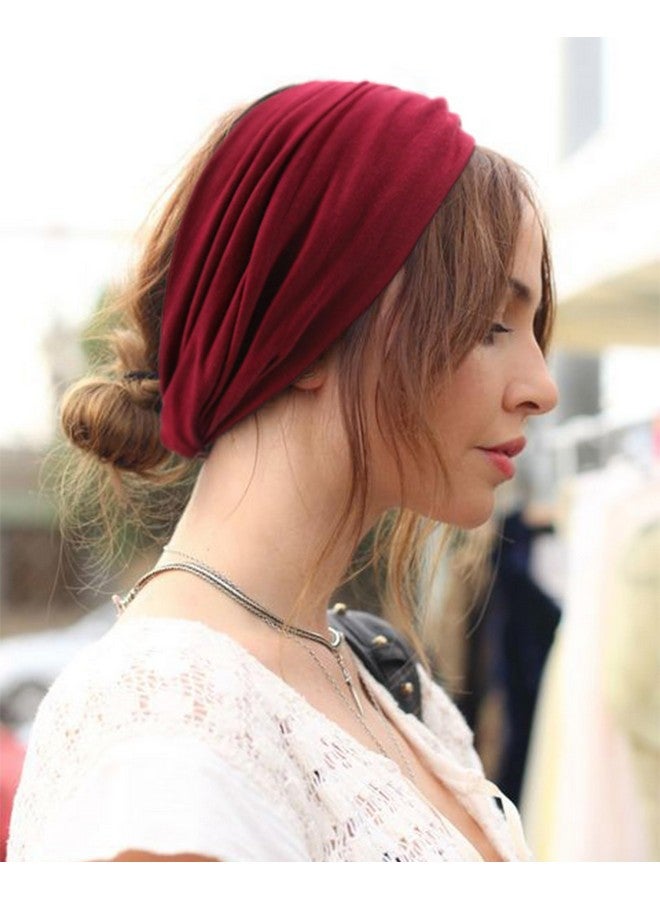 DRESHOW Reshow 8 Pack Turban Headbands For Women Wide Vintage Head Wraps Knotted Cute Hair Band Accessories - Image 5