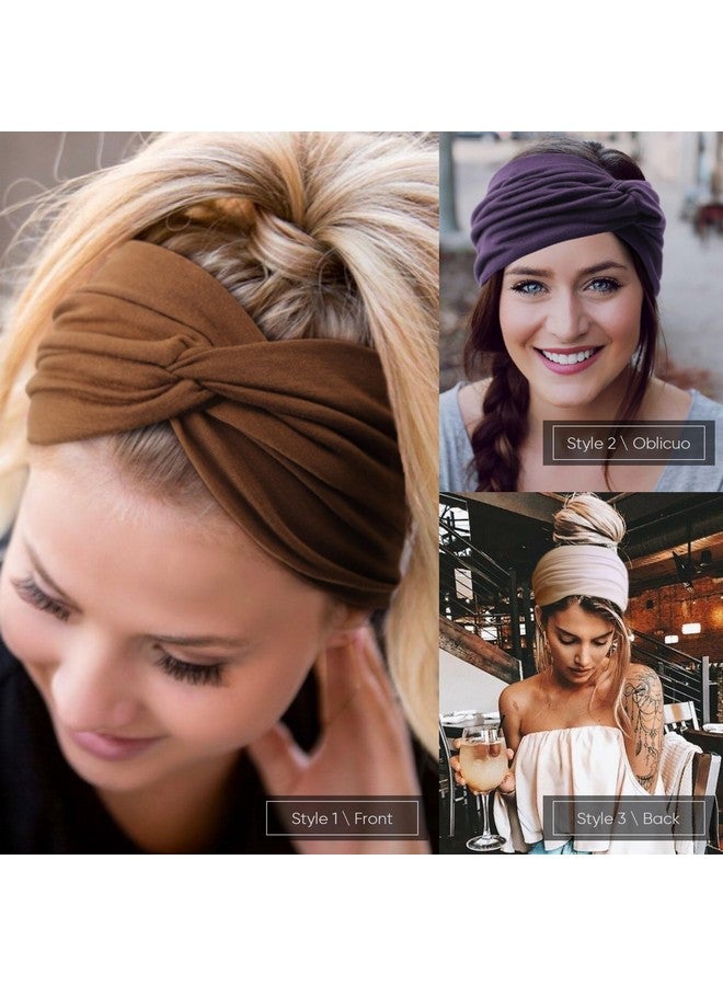 DRESHOW Reshow 8 Pack Turban Headbands For Women Wide Vintage Head Wraps Knotted Cute Hair Band Accessories - Image 3