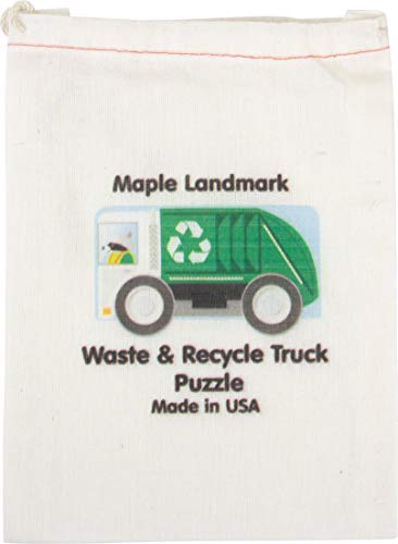 Maple Landmark Recycling Truck Shaped Puzzle Made in USA - Image 5