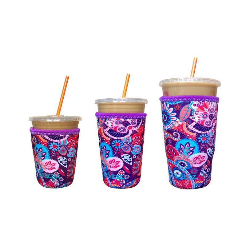 Koverz 3Pack Iced Coffee Sleeve SET OF 3  Paisley