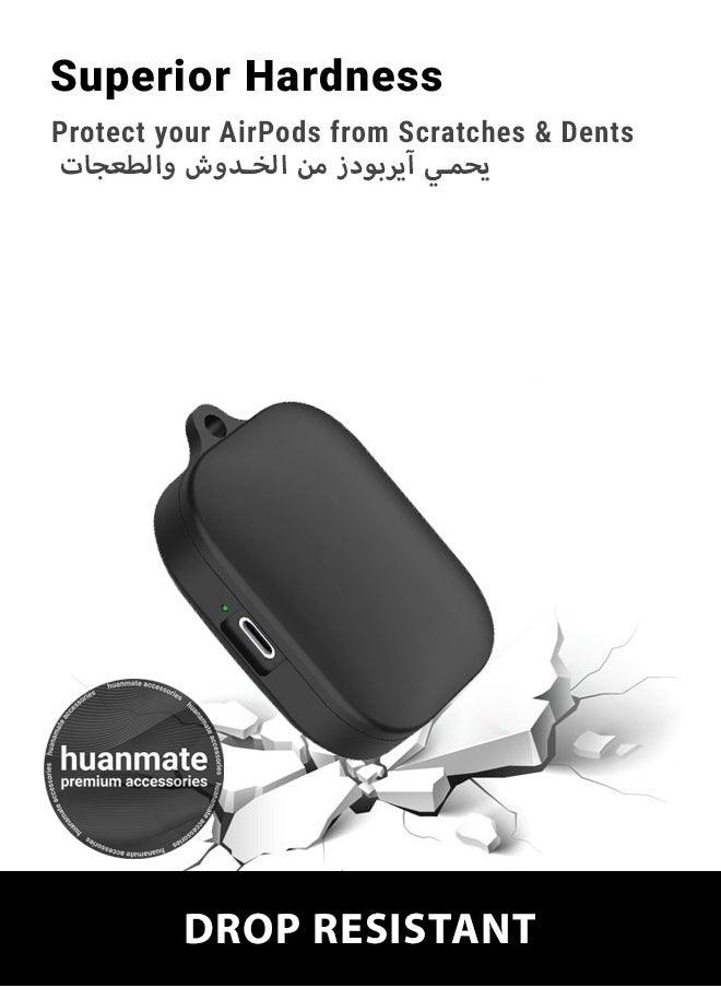 Xiaomi Redmi Buds 5 Silicone Case Cover - Black - Made with Soft Silicone, Lightweight & Durable - Stylish Design, Accurate Cut-outs, Easy Installation & Removal
