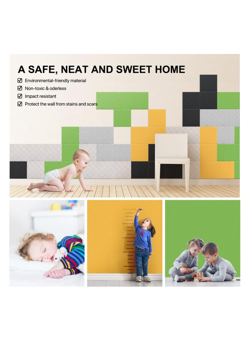 SYOSI 12 Pack Sound Proof Panels for Walls Self-Adhesive, Soundproof Wall Panels, Acoustic Panels Sound Absorbing High Density, Sound Dampening Panels, for Walls Bedroom Studio (12" x 12" x 0.4")  - Image 2