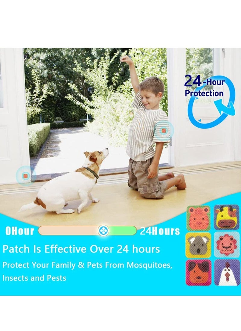 SYOSI - Mosquito Patches Stickers, Cute Animal for Kids & Adults, Natural Ingredients, and Deet-Free, Travel Outdoor Indoor Patio Hiking Fishing, Plant-Based 120 Pack Kid Friendly - Image 1