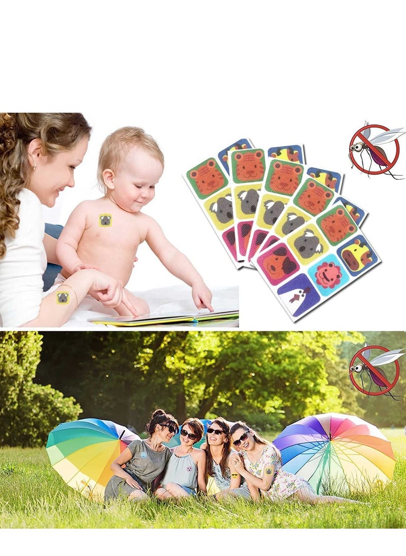 SYOSI - Mosquito Patches Stickers, Cute Animal for Kids & Adults, Natural Ingredients, and Deet-Free, Travel Outdoor Indoor Patio Hiking Fishing, Plant-Based 120 Pack Kid Friendly - Image 1