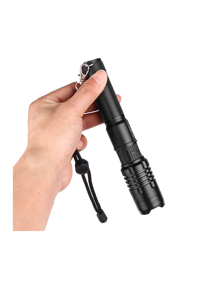 USB Charging Input And Output Bright Flashlight Black 17*3.5*2.5cm - Image 3