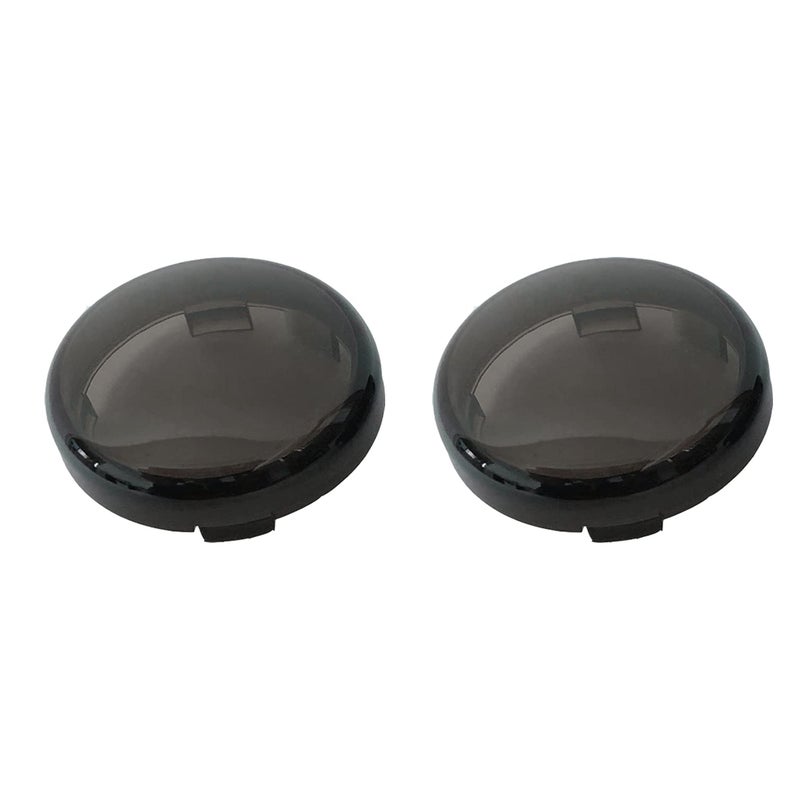 Turn Signal Lights Lens Cover Compatible with Harley Dyna Fatboy Softail Road Glide Black 2pcs
