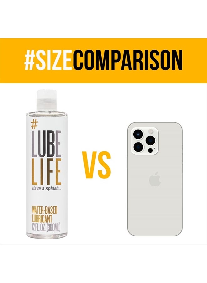 #LUBELIFE - Water-Based Personal Lubricant, Lube for Men, Women and Couples, Non-Staining, 12 Fl Oz - Image 1