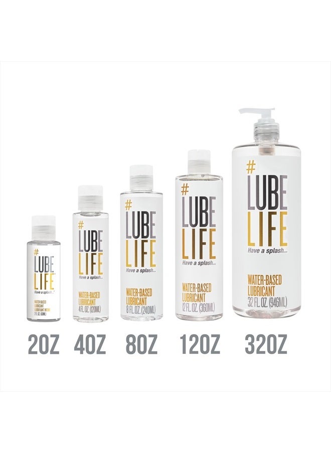 #LUBELIFE - Water-Based Personal Lubricant, Lube for Men, Women and Couples, Non-Staining, 12 Fl Oz - Image 1
