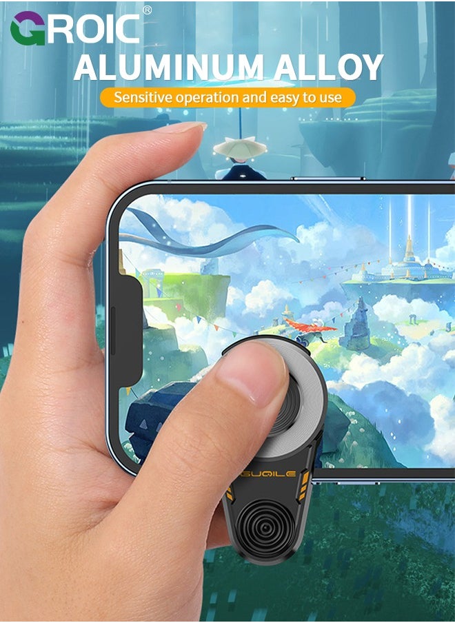 GROIC - عصا تحكم قابلة للنقر لألعاب الهاتف المحمول، وحدة تحكم ألعاب الهاتف المحمول لألعاب FPS وRPG وMOBA ومتوافقة مع منافذ وحدة التحكم، مصممة للعمل مع جميع الهواتف الذكية - Image 1