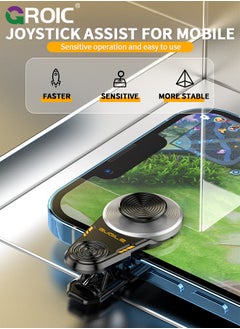 GROIC عصا تحكم قابلة للنقر لألعاب الهاتف المحمول، وحدة تحكم ألعاب الهاتف المحمول لألعاب FPS وRPG وMOBA ومتوافقة مع منافذ وحدة التحكم، مصممة للعمل مع جميع الهواتف الذكية  - Image 2