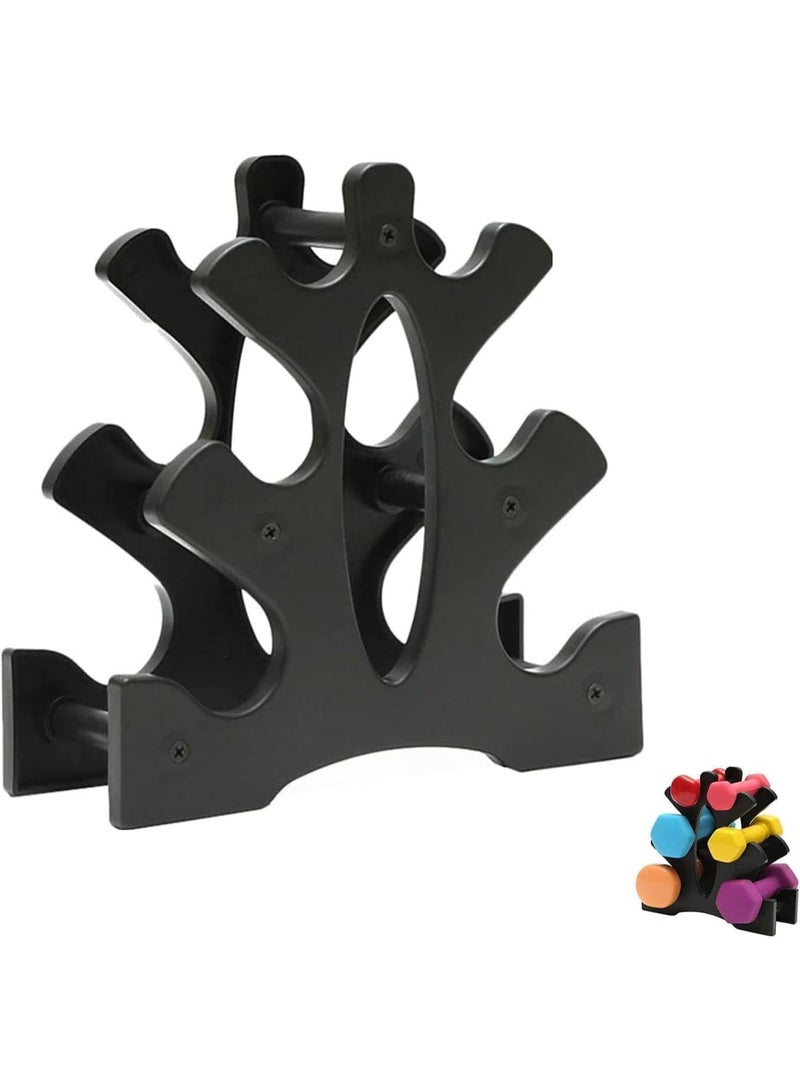 سبورت كيو ف تخزين دمبل 3 طبقات من SportQ®️ – حامل أوزان يدوي خفيف وقوي، تصميم ثابت وسهل التجميع، مناسب للمنزل والجيم – بلاستيك مقوّى عالي التحمل (بدون دمبل) - Image 1