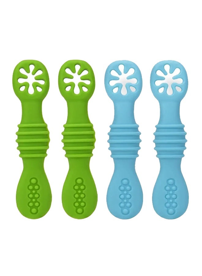 Baby Self-Feeding First + Second Stage Toddler Utensils, 6 Months + - Image 1