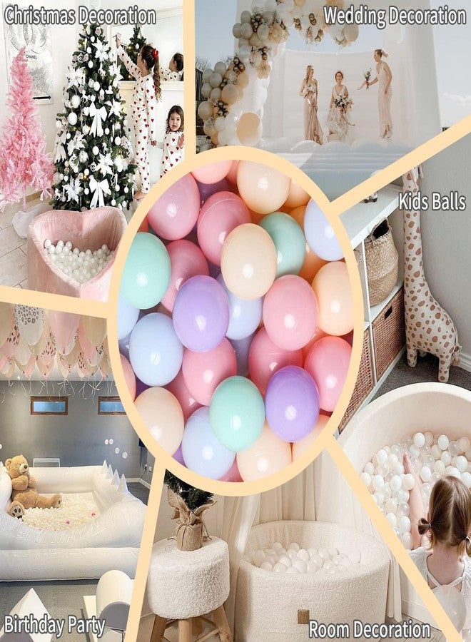 GOGOSO Colorful Ball Pit Balls - Pink Soft Plastic Balls Phthalate Free BPA Free Play Balls for Ball Pool Birhtday Party Girls Kids with Storage Bag, 6Colors,100pcs - Image 5