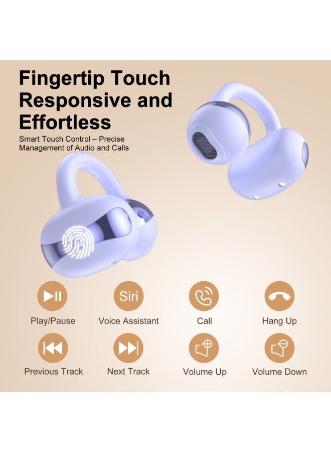 TWS Bluetooth Earbuds with Charging Case, 13mm Speakers, Touch Control, Champagne - Image 4