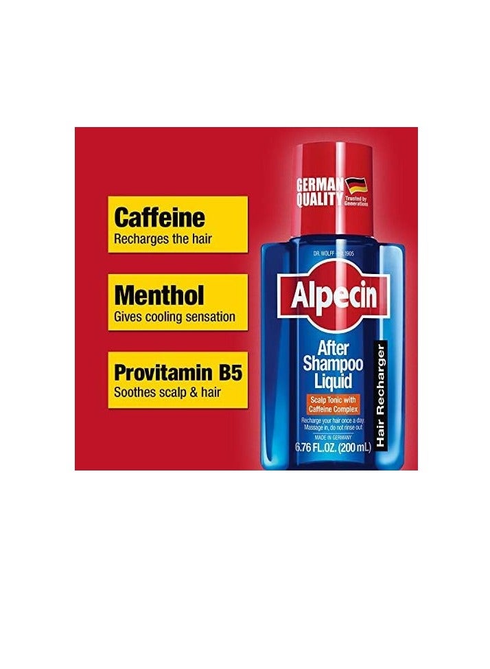 Alpecin Alpecin Caffeine Liquid Scalp Tonic 4x 200ml Hair Growth and Loss Prevention Strengthens Roots Hair Energizer Vitalizer - Image 4